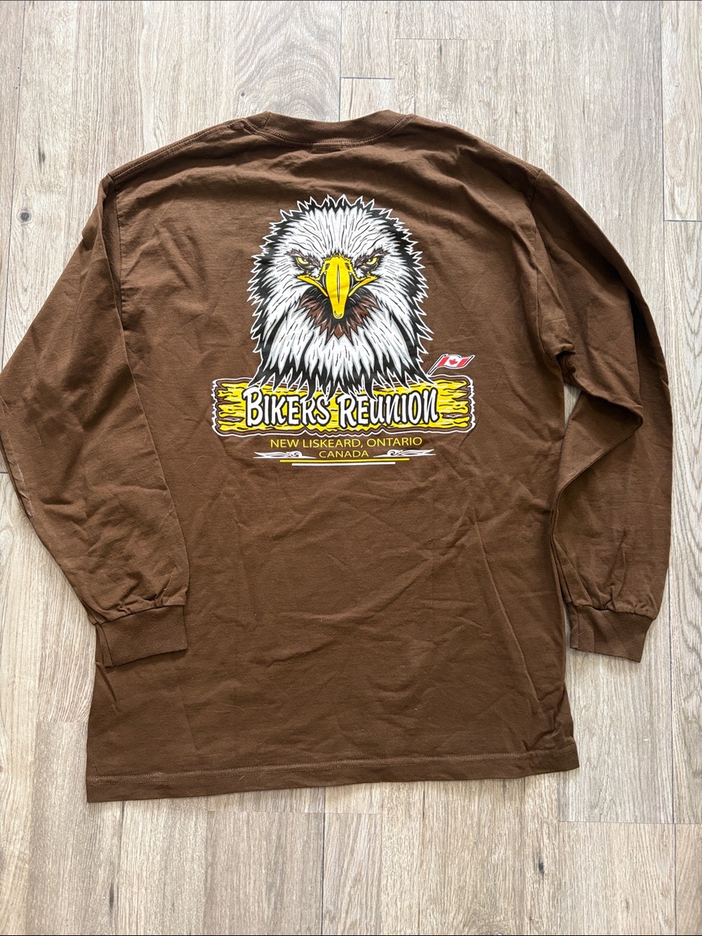 Bikers Long Sleeve Graphic Tee - Brown - Picture 2 of 2